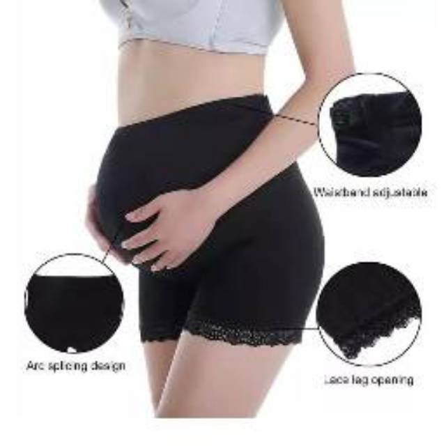 Celana Short Hamil renda dengan kantong saku  / Hot Pants Maternity 1373