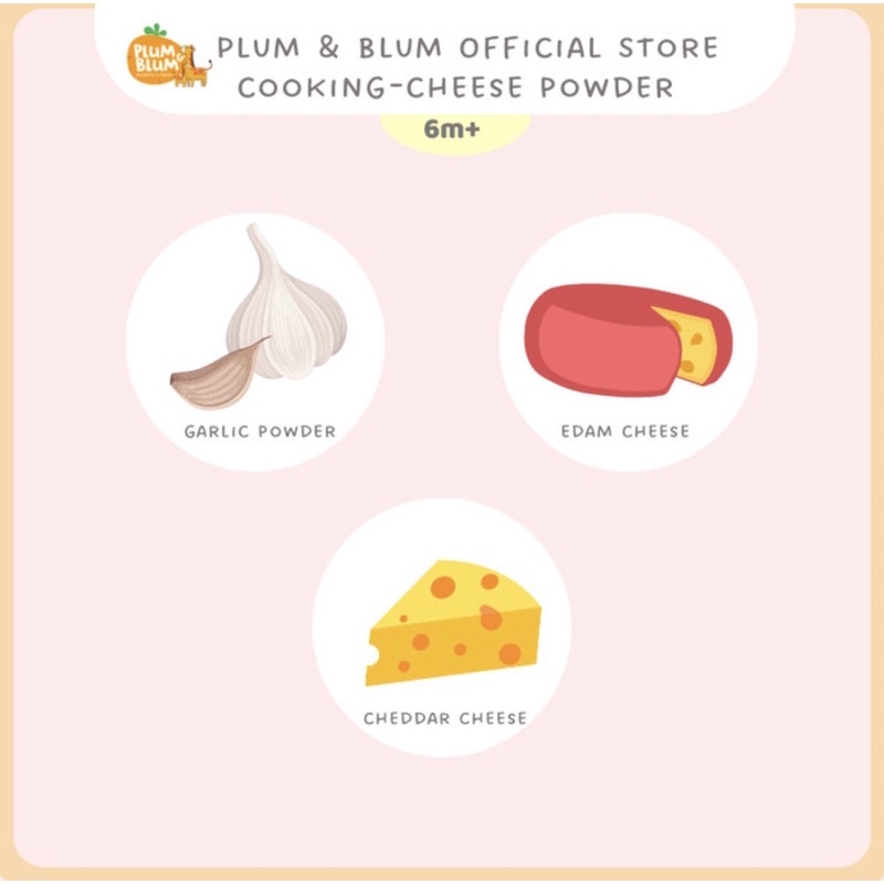 Plum &amp; Blum Baby Cheese Powder Bubuk Keju MPASI Cheddar 60gr