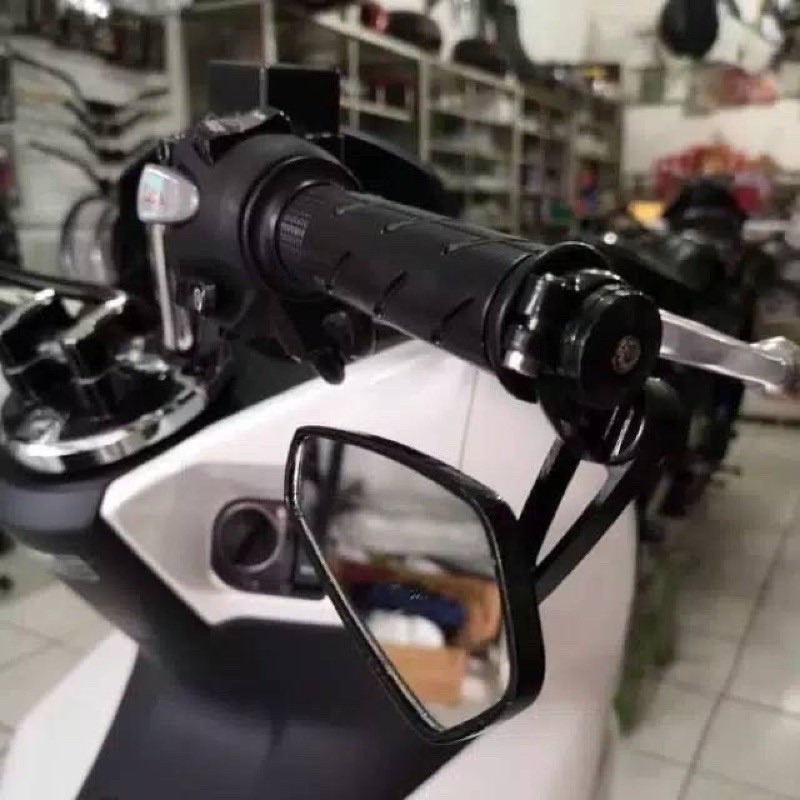 spion jalu oval kaca bening bar end universal rx king vixion satria fu ninja pcx aerox vario beat scoopy mio / kaca spion jalu oval kaca bening termurah