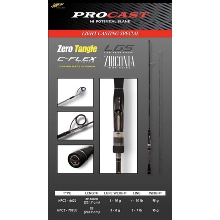 Joran Spinning Harrow Procast Light Casting Game