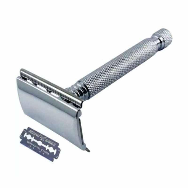 Alat Cukur Kumis Jenggot 3 in 1 Bahan Stainless Bonus Silet alat cukur bongkar pasang