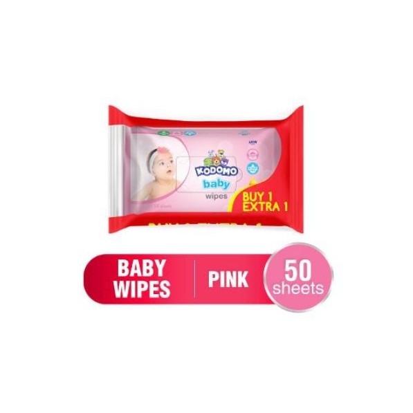 BUY1 GET1 KODOMO Tisu Basah Baby Wet Wipes 50 Sheets