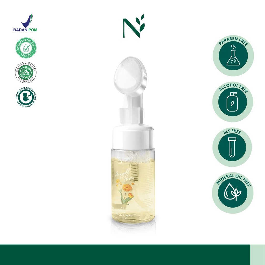 NPURE Face Foam/Wash Marigold Series (Anti Aging Facial Wash) 100 ml - Skincare Pembersih Wajah BPOM