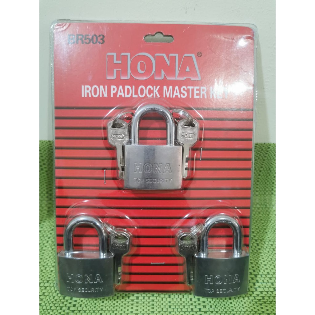 Masterkey Gembok 50 Mm Master Key Padlock BR503 HONA isi 3pcs