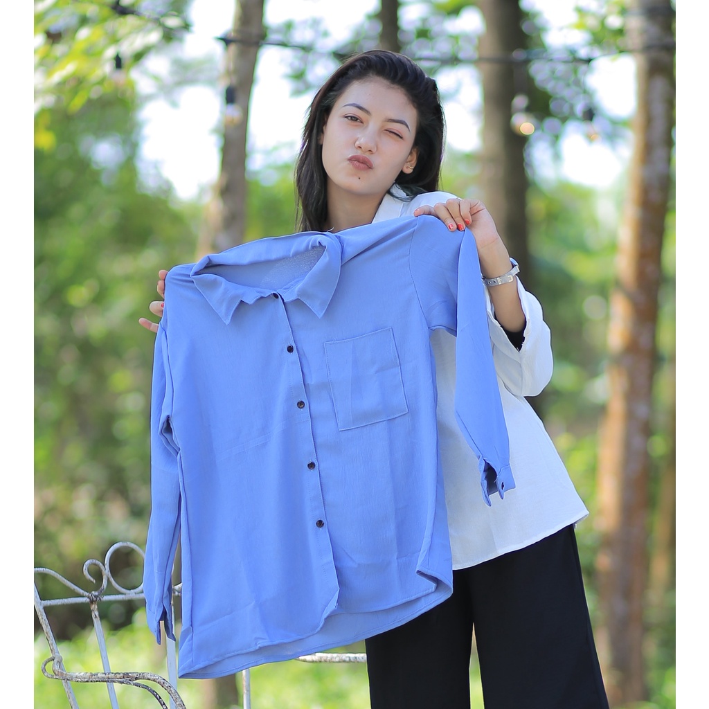 Atasan Kemeja outfit kerja/kuliah Wanita
