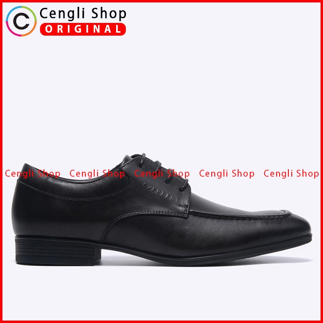 SEPATU FORMAL EVERBEST PRIA ORIGINAL PANTOFEL KULIT ASLI HITAM EM65