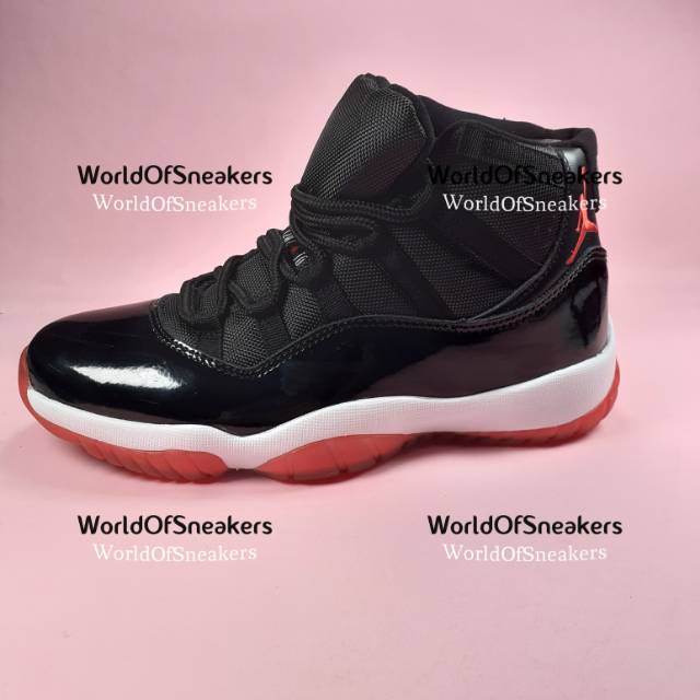 JORDAN 11 RETRO PLAYOFFS - BLACK VARSITY RED WHITE