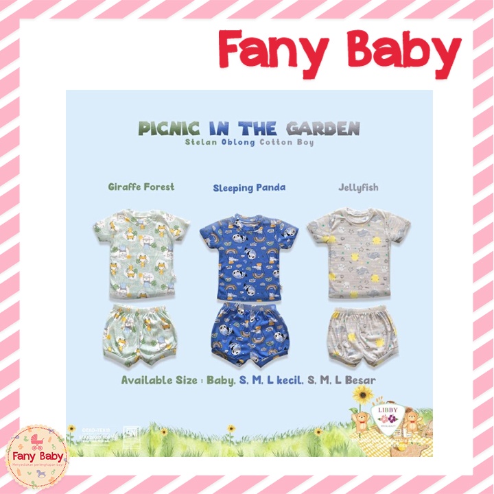 LIBBY SETELAN OBLONG COTTON ANAK MOTIF 1 PCS