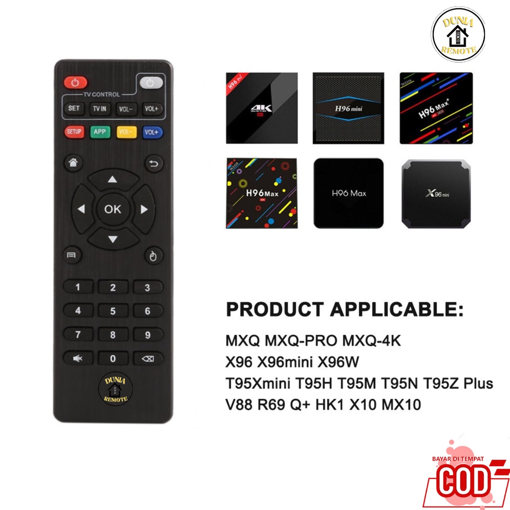 Remot Remote ANDROID TV BOX MULTI STB-11 ALL TYPE MXQ MX10 H96 V88 T95 TX X96