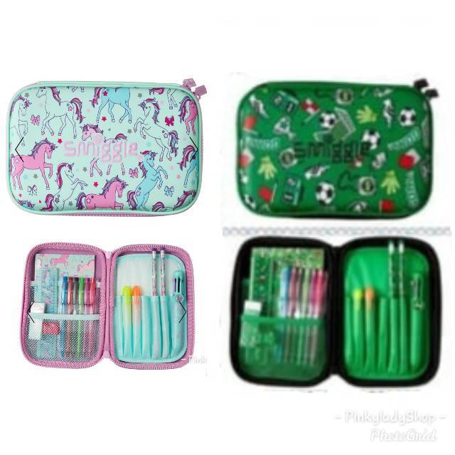 

Sale!!! Smiggle HardTop Pencil Case (Pencil Case + isi stationary)