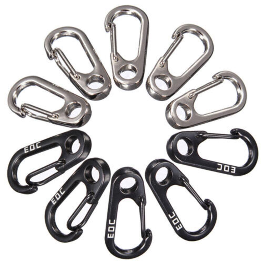 Nanas 2/4pcs D Carabiner MIni Aluminium Alloy Kait Luar Ruangan Safety Travel Tools Camping Keyring