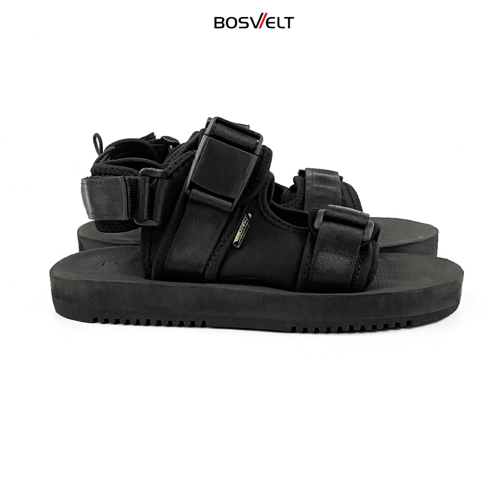 Bosvelt Original - Sandal Traveling Pria / Sendal Gunung / Flip Flop - Voka V2 Black