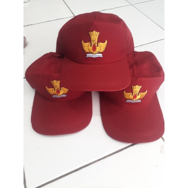 Topi SD Merah