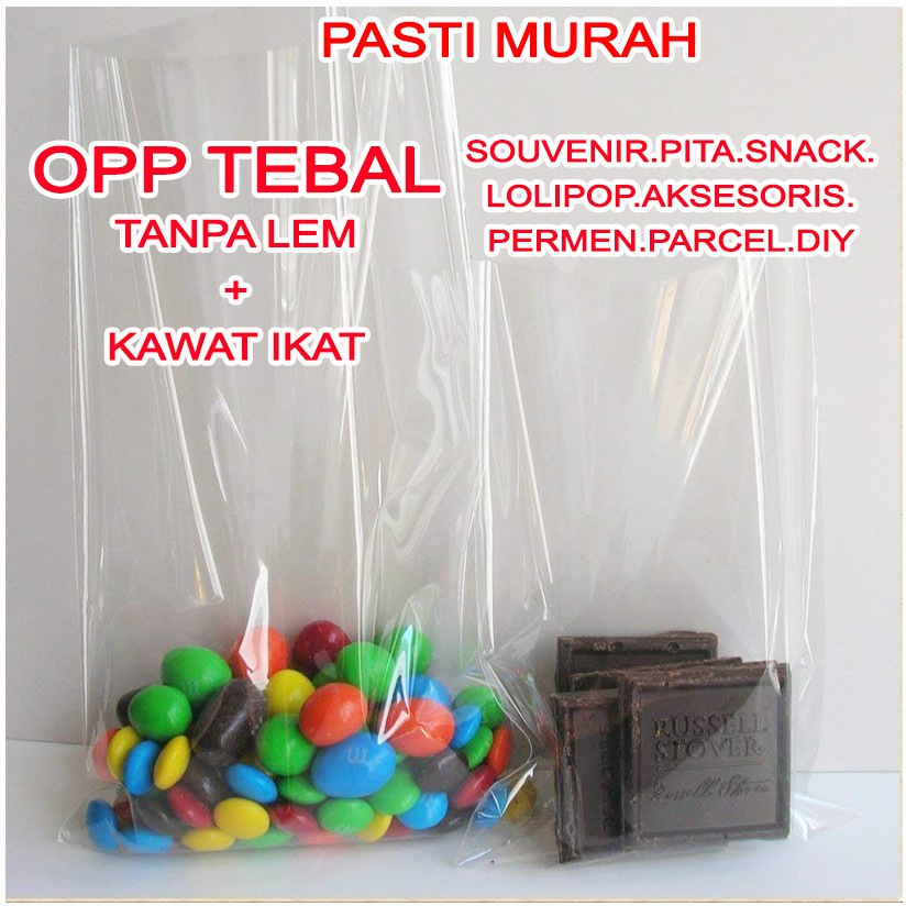  HARGA  PABRIK 1 kg Plastik Kaca  Bening  OPP Souvenir 