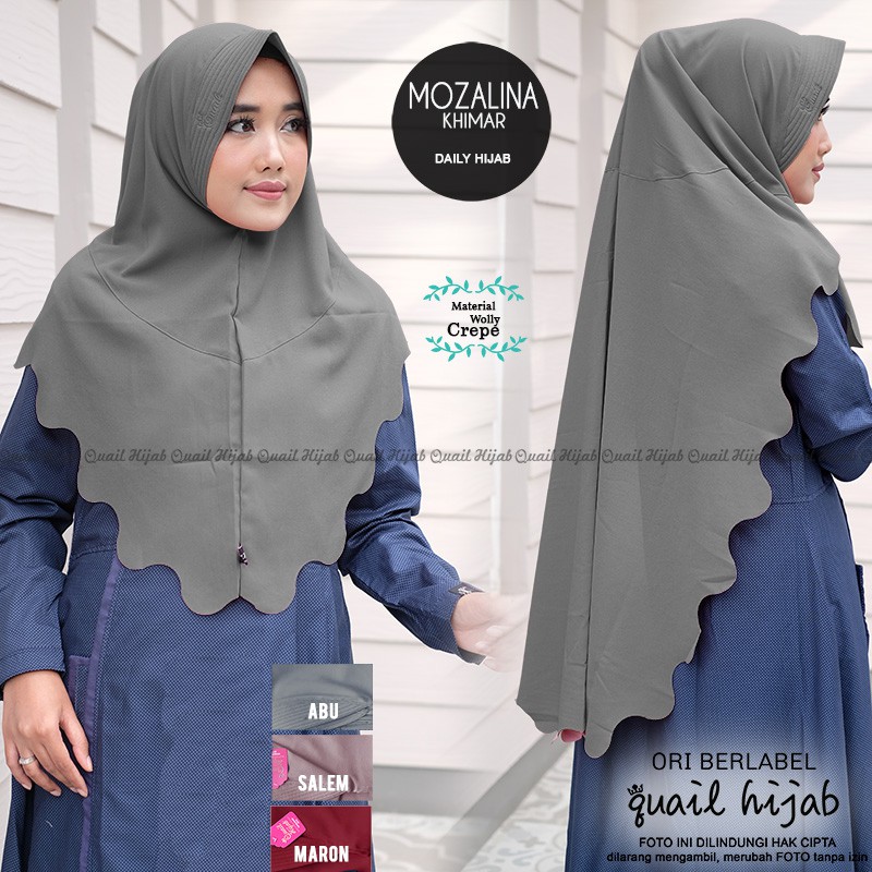 PROMO QUAIL | Mozalina Hijab | JILBAB KHIMAR SYARI INSTANT BERGO PET ANTEM KERUDUNG by Quail Hijab
