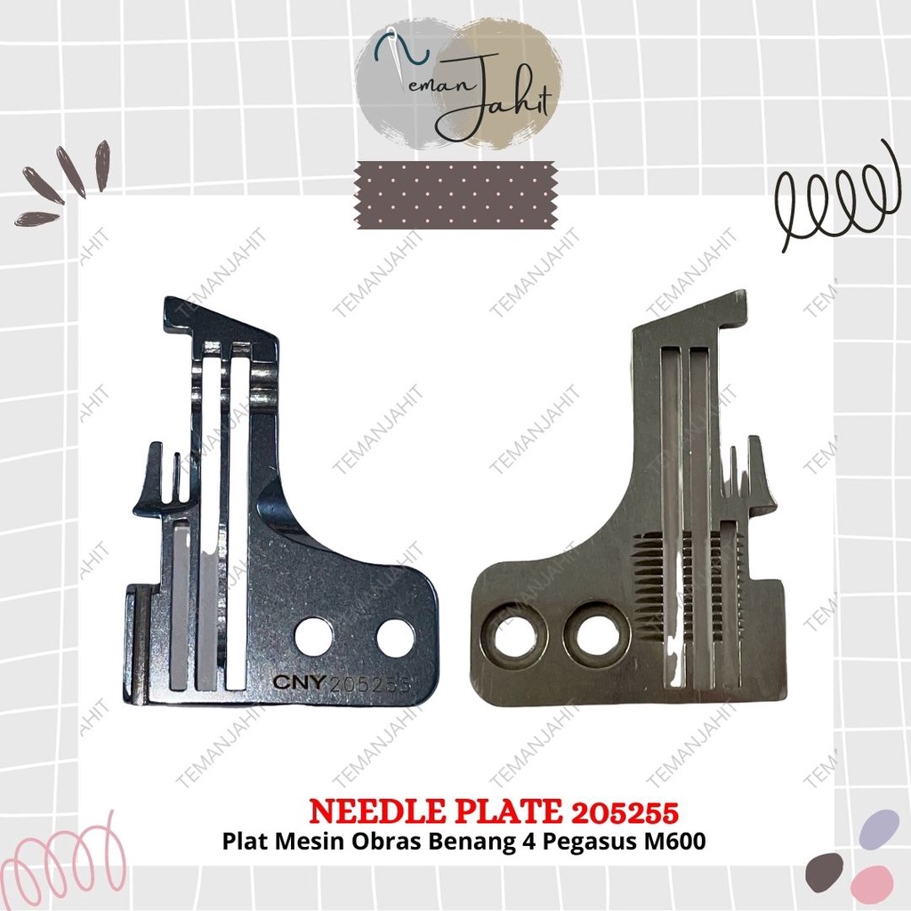 Needle Plat Pegasus Mesin Obras Benang 4 Tipe 205255 / Plat Obras Benang 4