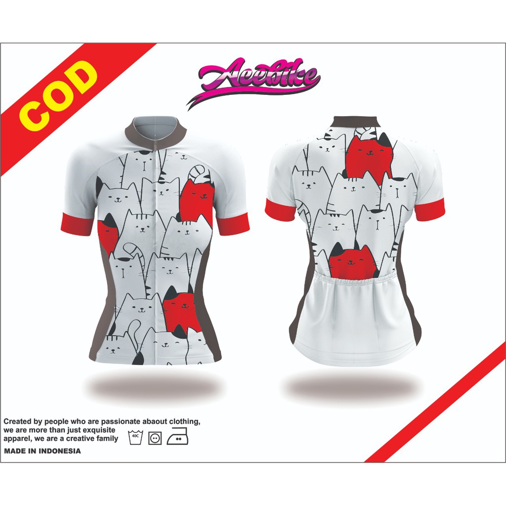 baju jersey sepeda roadbike pria dan wanita custom nama dan logo bisa