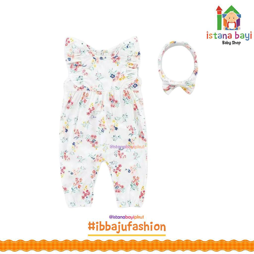 Catellove Jumpsuit + Bando / Setelan Jumper Anak