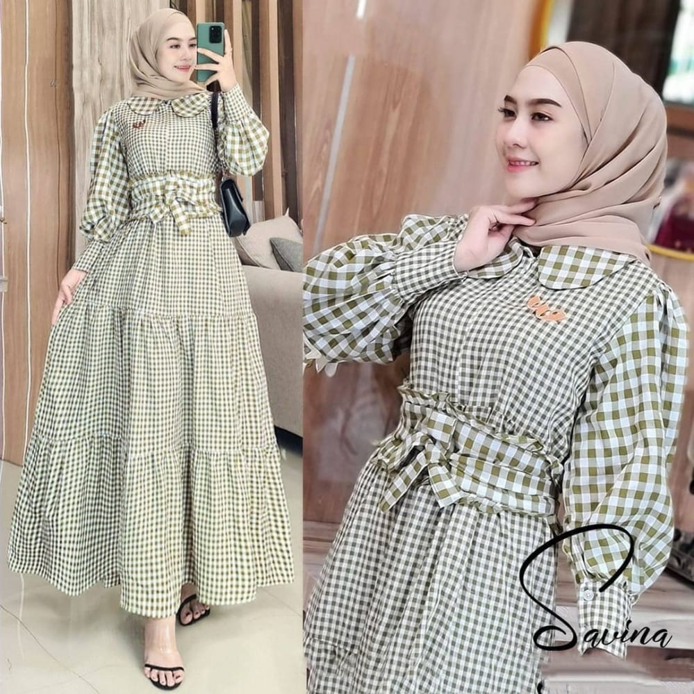 Diskon Savina Maxy Dress Wanita Remaja Dewasa Terbaru 2021 Kekinian Viral Gamis Wanita Remaja Import