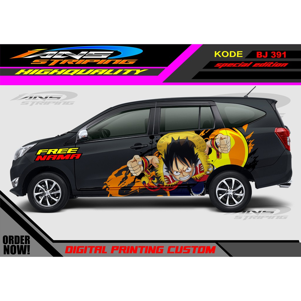 STICKER MOBIL SIGRA, AVANZA, DATSUN / DECAL STICKER MOBIL / VARIASI STIKER MOBIL SAMPING