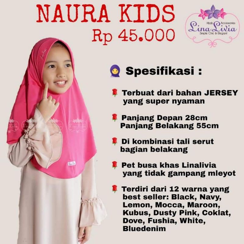 Naura Kids by LinaLivia Hijab