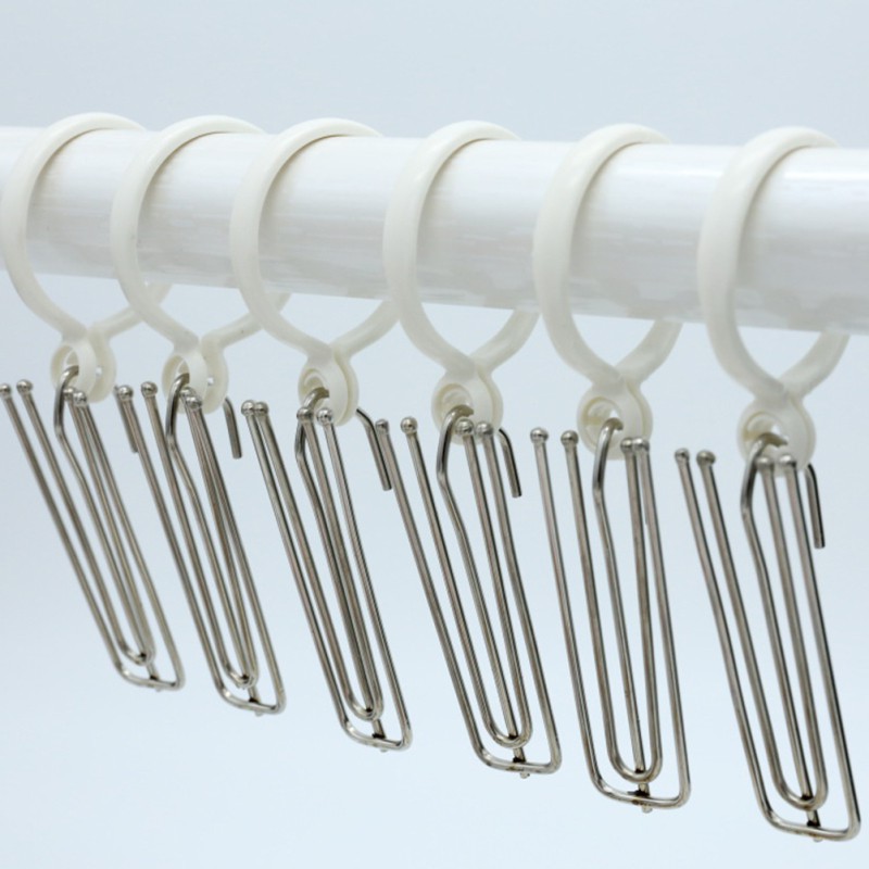 20pcs Curtain Hooks Stainless Steel Curtain Drapery Pleat Hooks