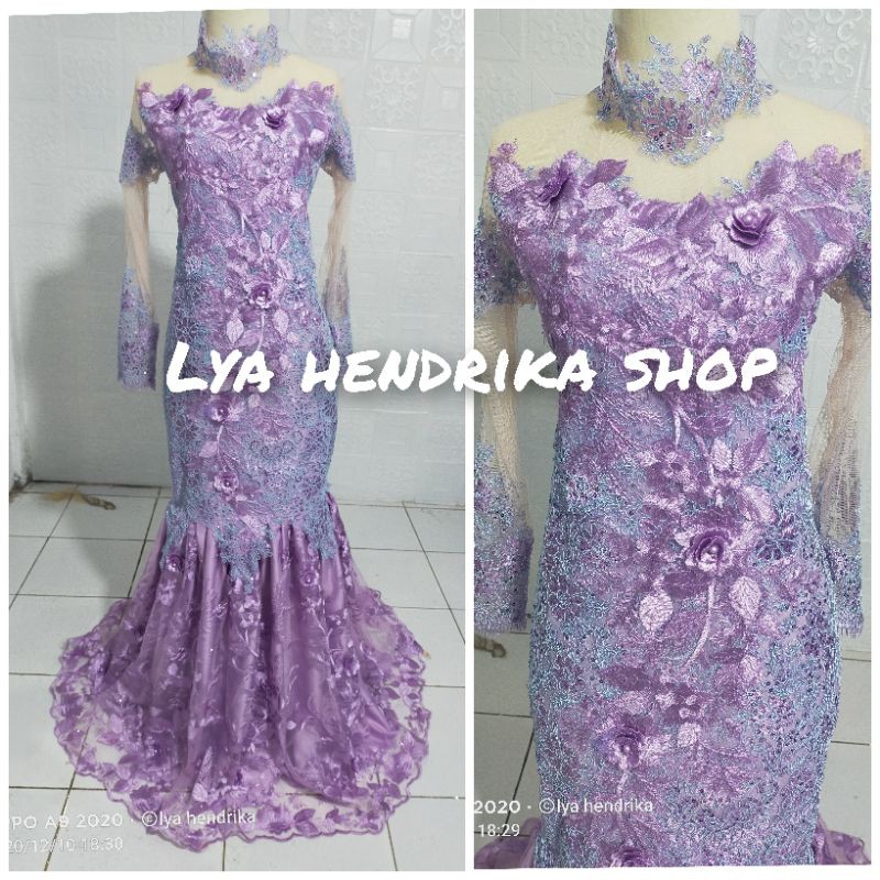 Baju pengantin duyung pink.3D