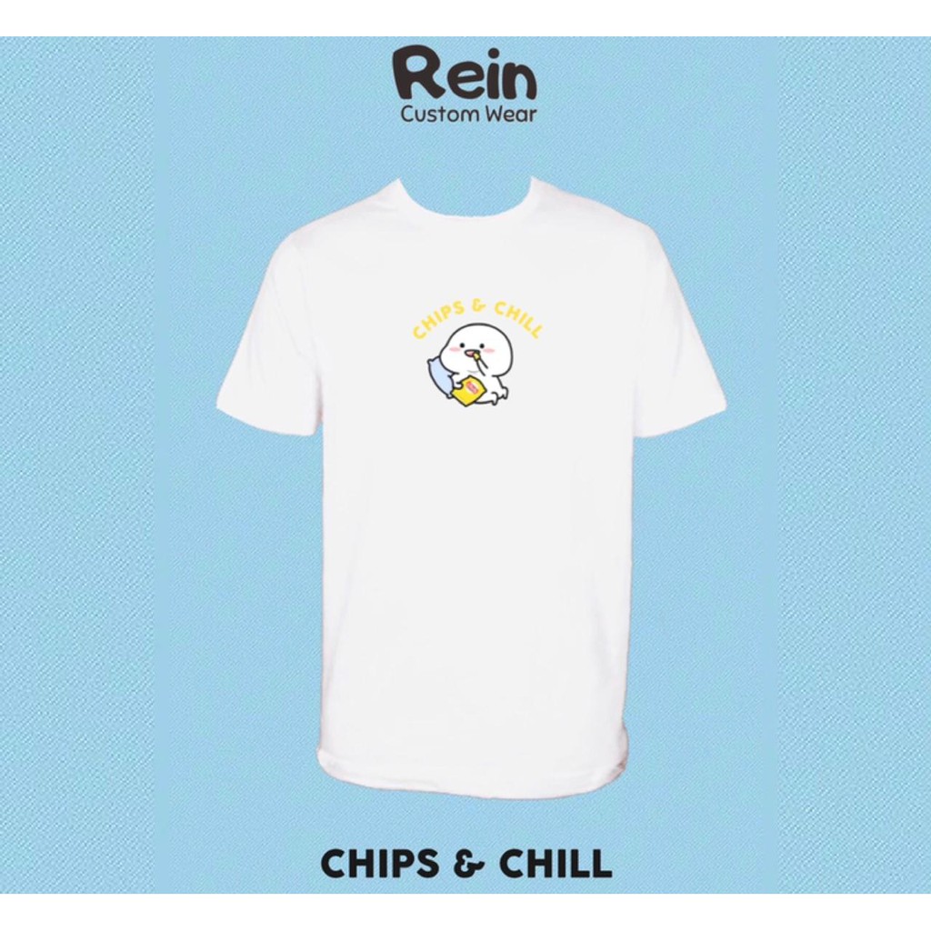 [Rein Wear] - Pentol Chips & Chill, Kaos Pentol Stiker WA, Kaos Pentol, Baju Pentol, Kaos Wanita , K