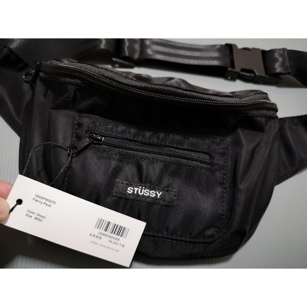 stussy fanny pack black