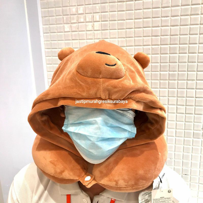 UPILLOW WE BARE BEARS WITH HOODIE MINISO BANTAL LEHER HOODIE BANTAL WBB HOODIE GRIZZ ICE BEAR