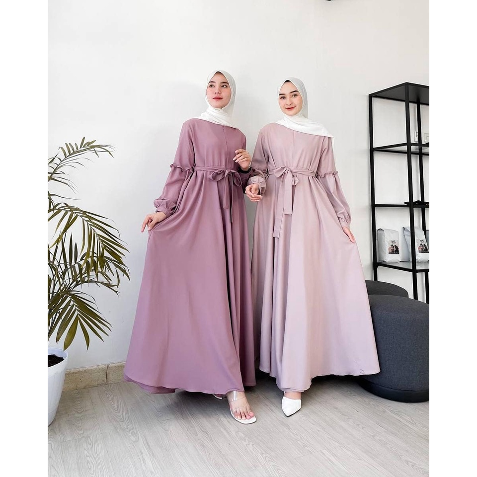 Sandra Dress Muslim Wanita Lebaran murah terbaru kondangan konveksi.tanah.abang Moscrepe-4