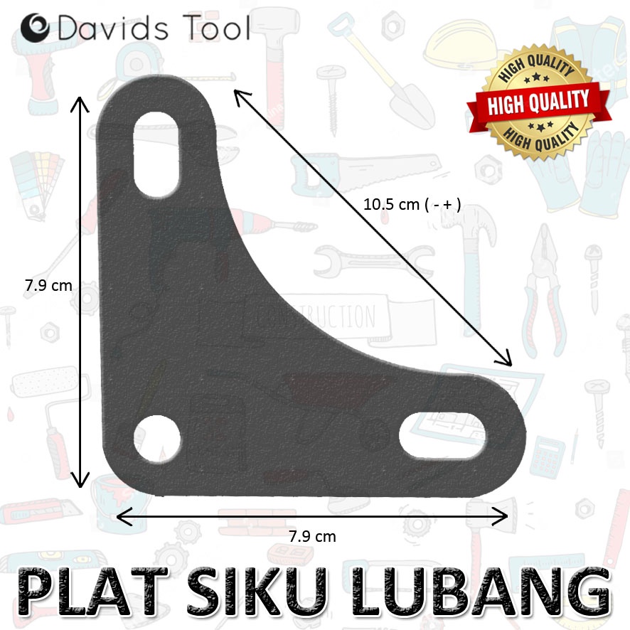 Plat Siku Lubang Sudut Rak Besi