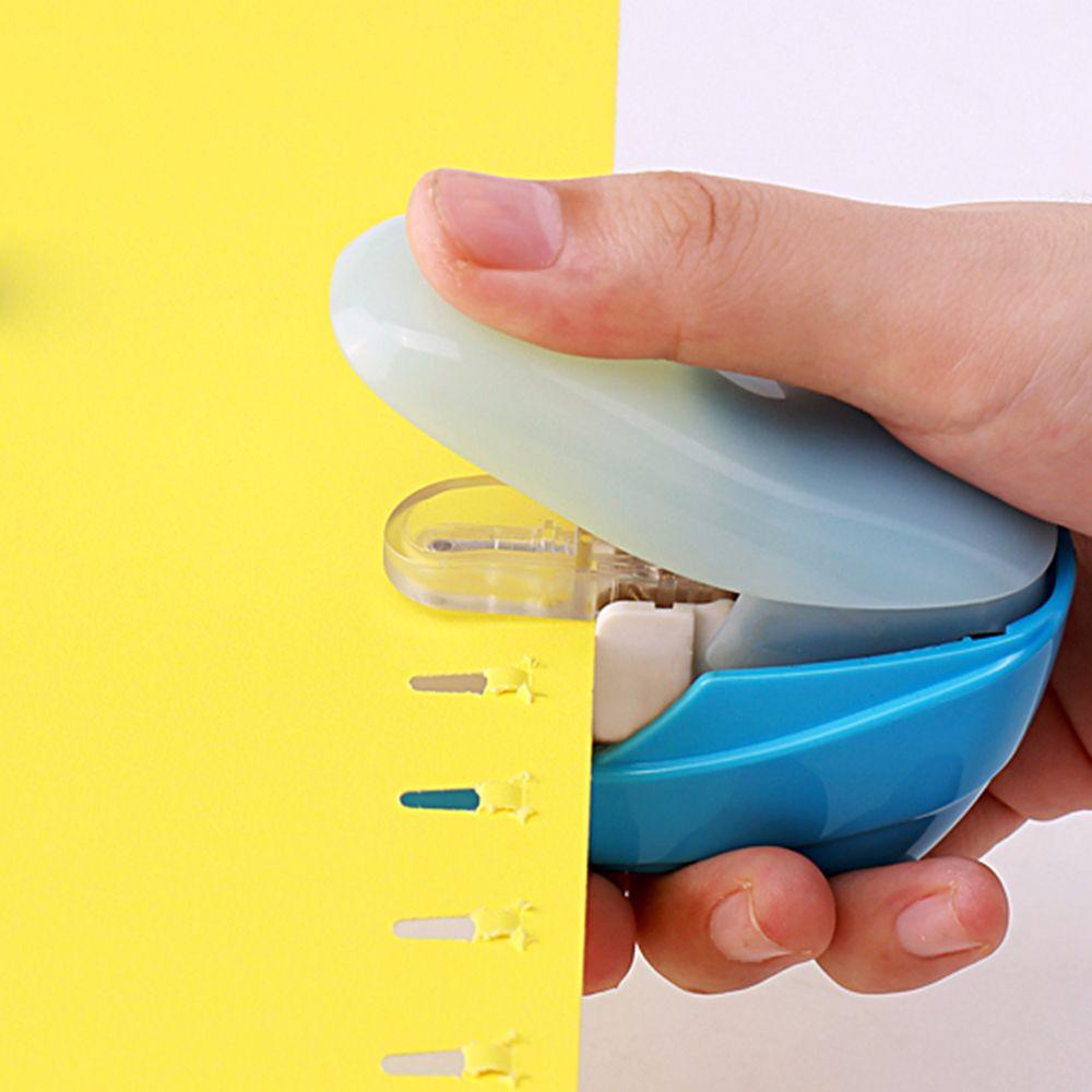 Lanfy Stapleless Stapler Nyaman Perlengkapan Kantor Warna Random Alat Tulis Sekolah Tanpa Staples