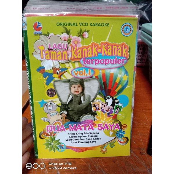 Kaset Vcd original lagu taman kanak-kanak terpopuler vol1 dua mata saya