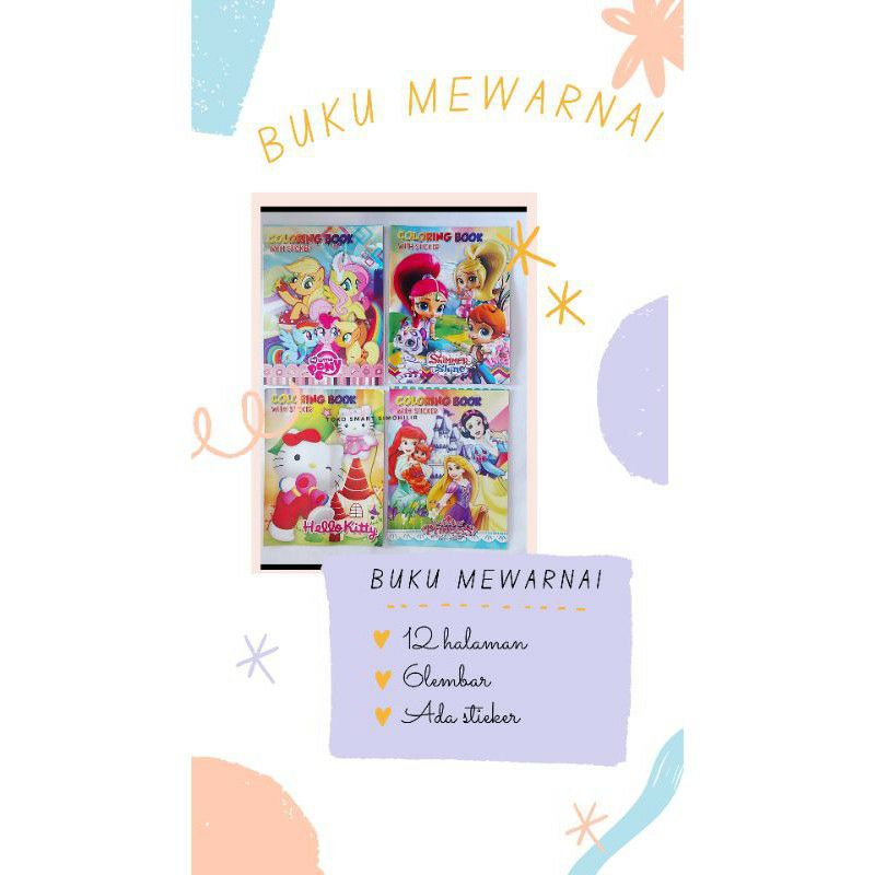 

buku mewarnai + sticker