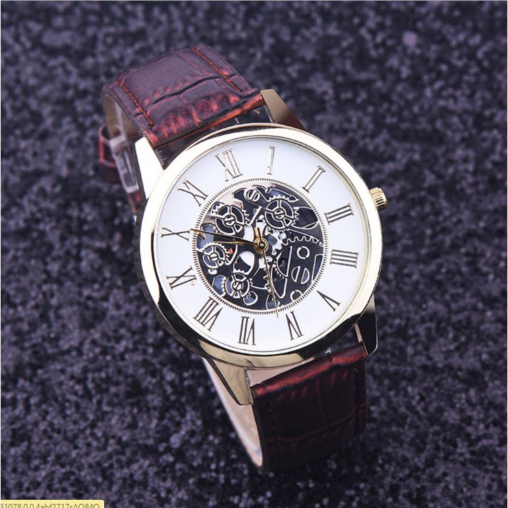 Jam Tangan Fashion pria wanita korea analog strap kulit batam import murah - YRJ010