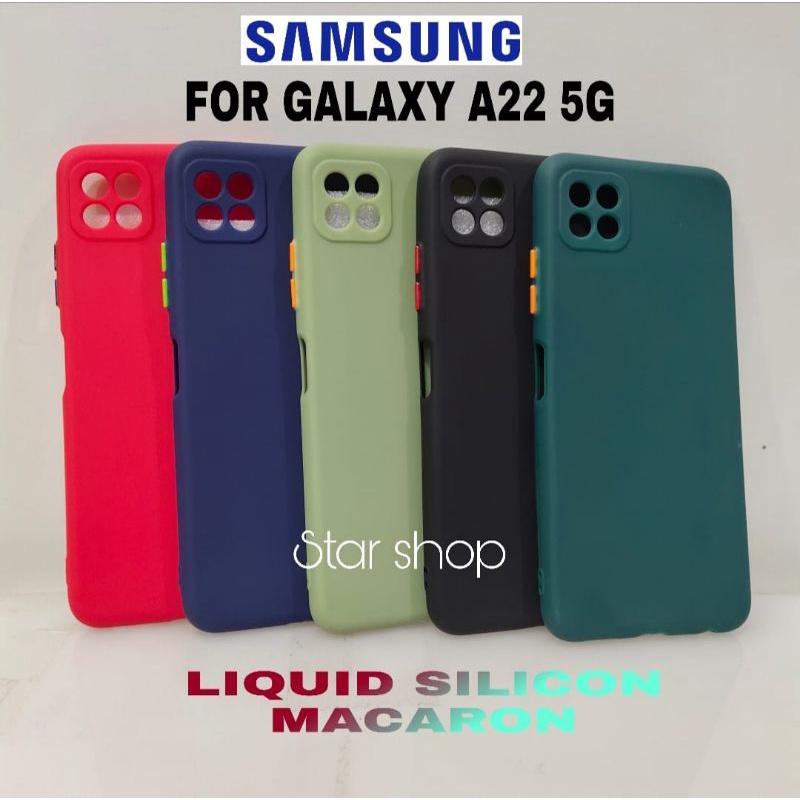 Case Samsung A22 4G A22 5G Sofcase Liquid Candy Macaron Protec Camera -Sofcase Samsung A22