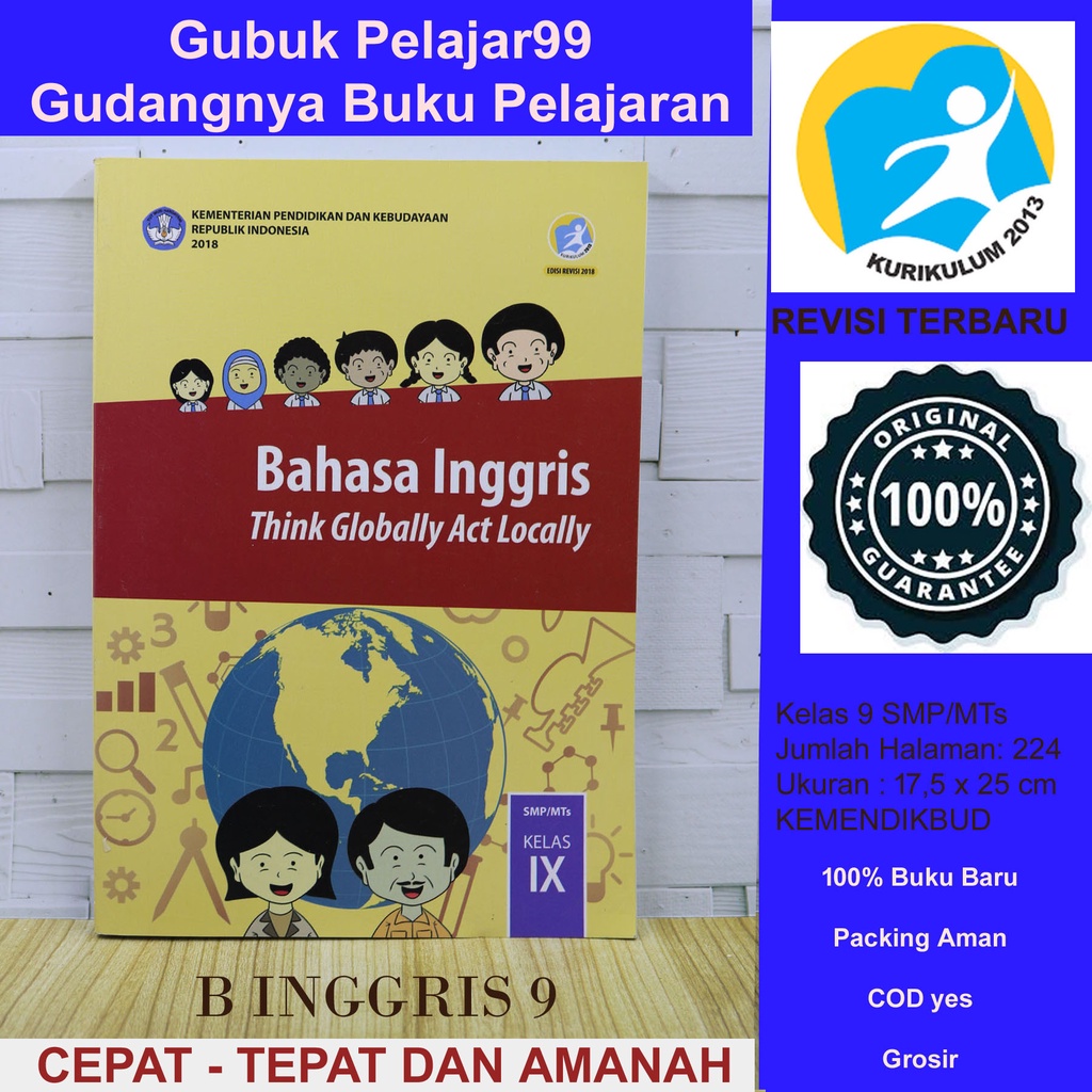 Jual Buku Siswa Bahasa Inggris Kelas 9 SMP/MTs Kemendikbud Revisi ...