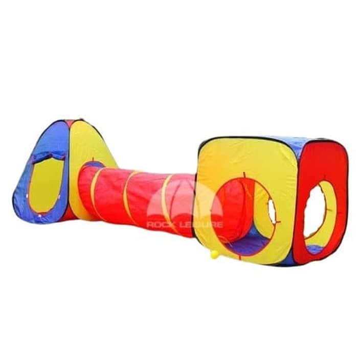 Tenda anak 4 in 1, Tenda rumah, Terowongan, Tempat main bola import