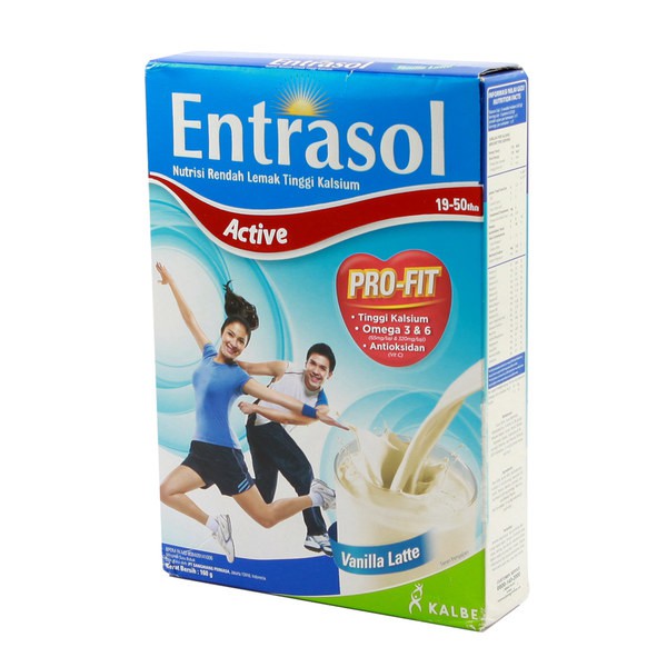 

ENTRASOL Active Pro Fit 160gr - Susu Bubuk Low Fat High Calcium Vanila