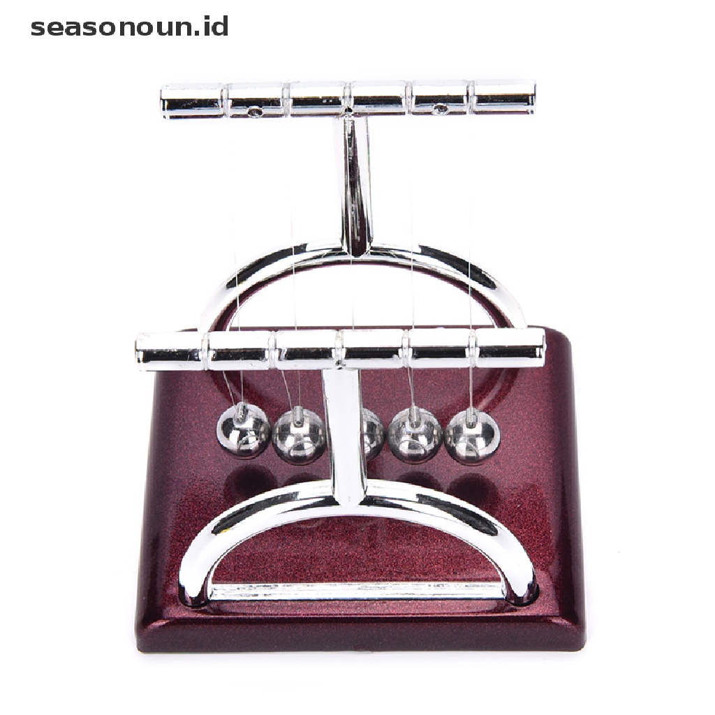 (seasonoun) Newton 's Cradle Balance Ball Bahan Baja Untuk Edukasi Sains Fisika