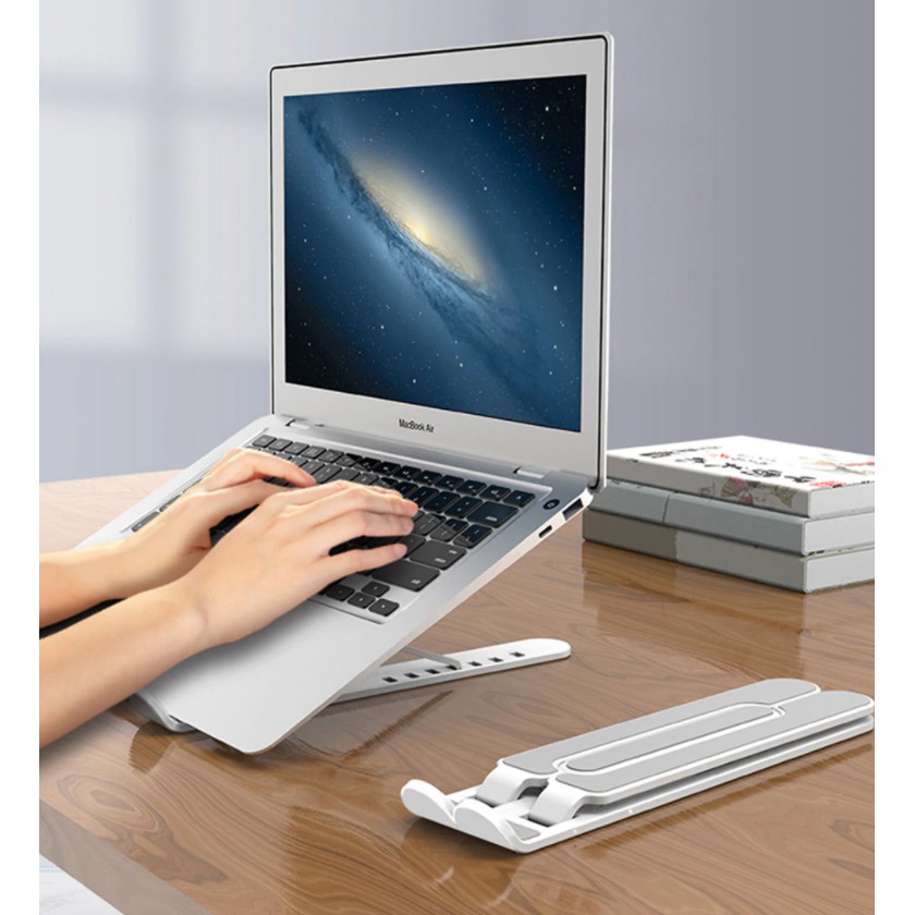 Stand Penyangga Laptop Stand Holder Lipat Adjustable Anti Slip Untuk