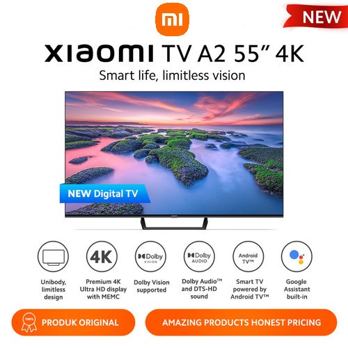 Xiaomi Mi Tv A2 55 Inch 4K UHD Smart Tv Garansi Resmi