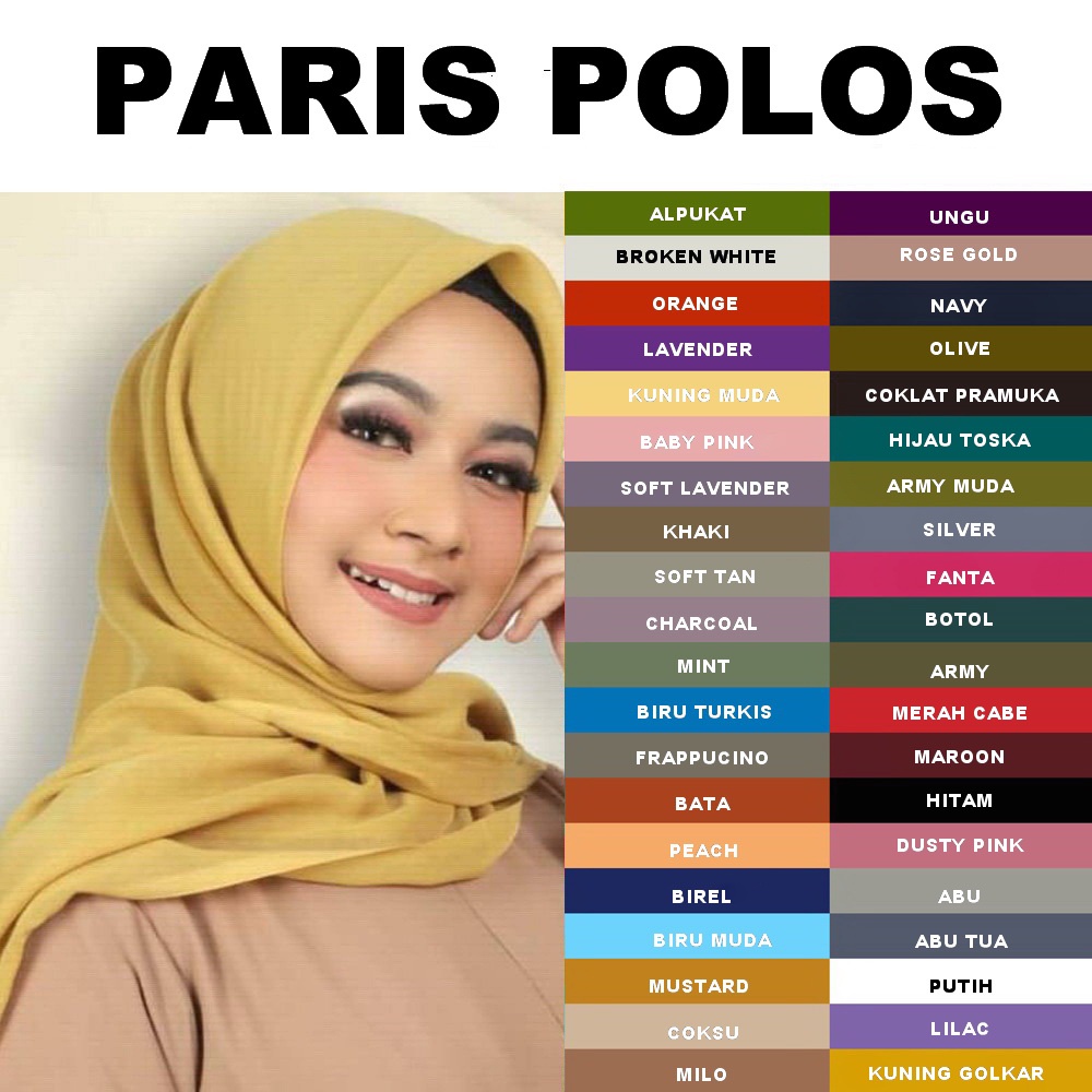 Hijab Segi Empat Paris Jadul Premium