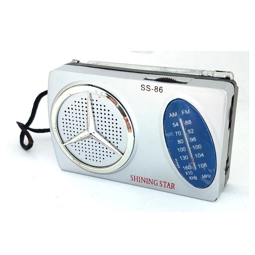 Radio FM AM Shining Star Mini Portable Radio SS 86 Free Earphone dan Baterai