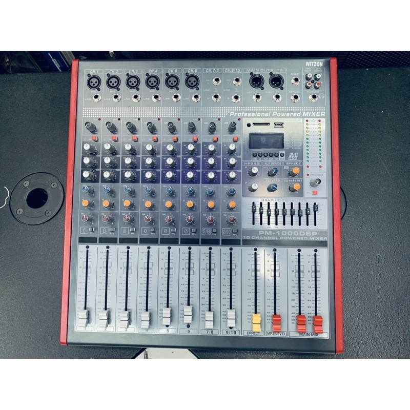 power mixer witzon 10 channel pm 1000 dsp . power mixer 10 ch witzon