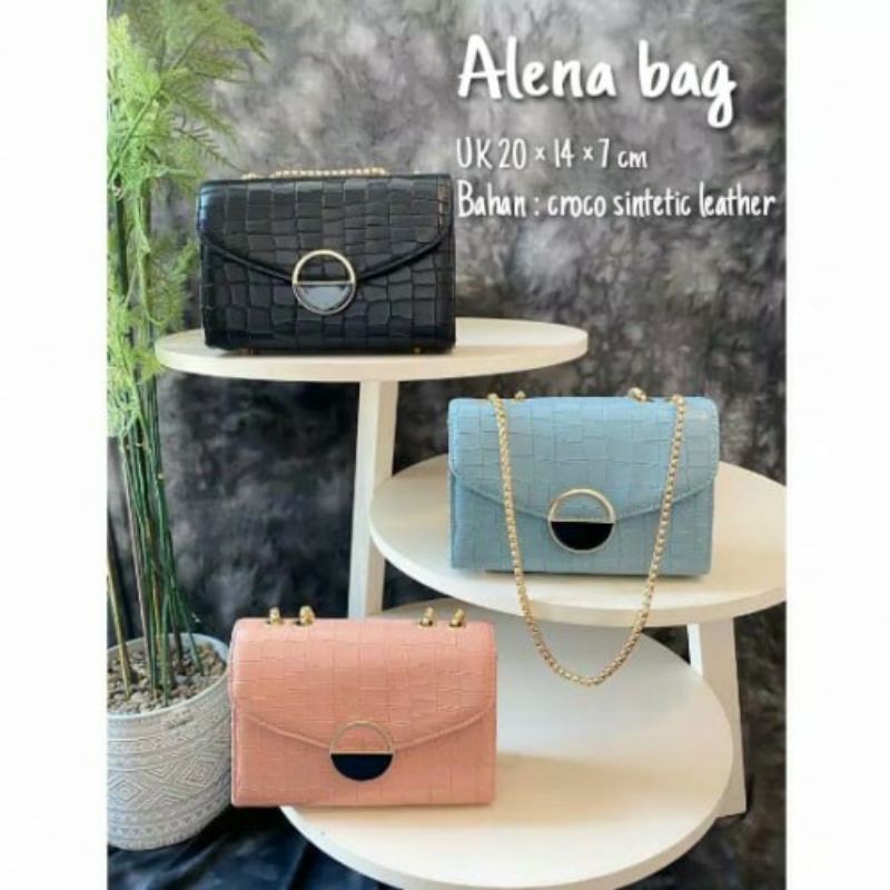 Tas Wanita Tas Selempang Remaja Cewek Kekinian Terbaru Sling bag  Branded Tali Rantai Gold Premium