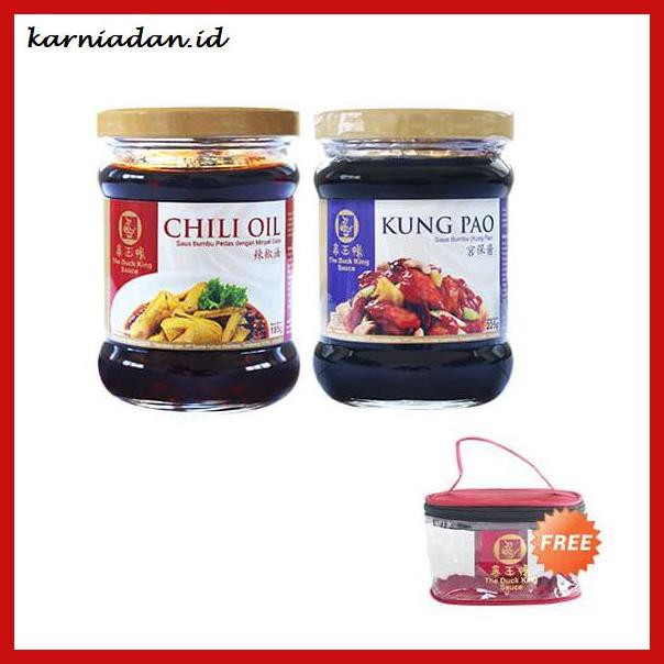

gnidderdsaus- the duck king sauce paket dua - chili oil + kung pao -asliiiiii.