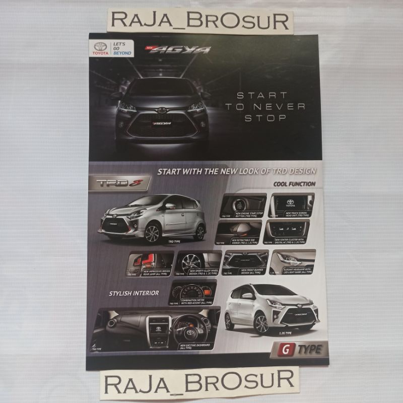 Poster brosur flyer Toyota New Agya 2020