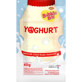 

INACO BUBBLE BOI YOGHURT 40 GRAM NATA DE COCO MINUMAN YAGHURT SEGAR PUDING JELLY JELI KELAPA CEMILAN ANAK SNACK MAKANAN RINGAN